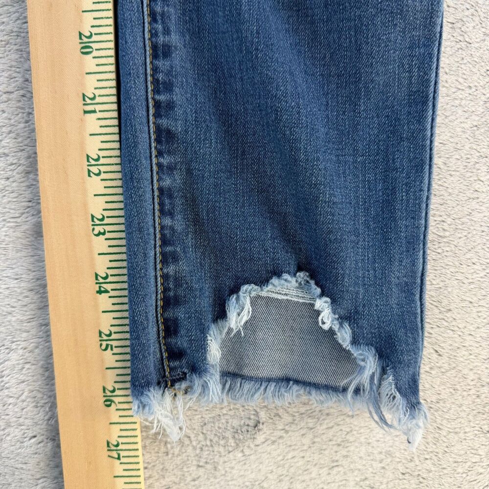Articles of Society Skinny Jeans Women Distressed Raw Hem Blue Size 28 - Picture 10 of 11